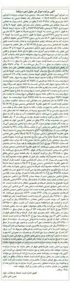 مزایده,مزایده اموال غیرمنقول مورد وثیقه شامل املاک