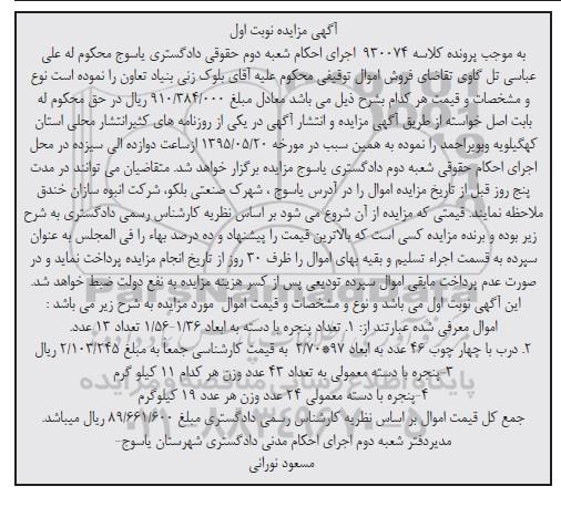 مزایده, مزایده تعداد پنجره با دسته ...