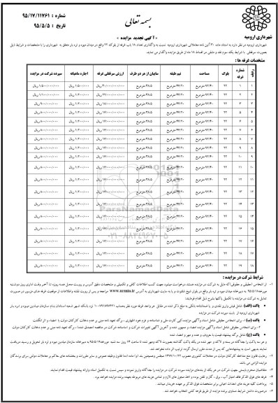 تجدید مزایده , تجدید مزایده واگذاری تعداد 18 باب غرفه از بلوک 22
