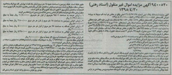 مزایده,مزایده ششدانگ پلاک ثبتی بخش دو ثبت قم