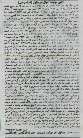 مزایده,مزایده ششدانگ یکباب خانه احداثی در زمین 84متر 