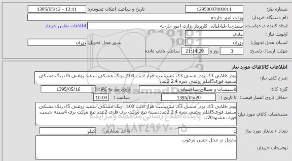 استعلام , استعلام پودر طلایی