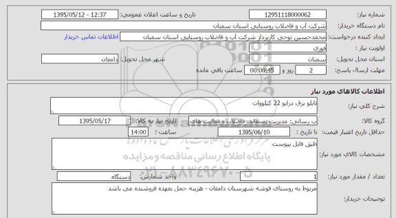 استعلام,استعلام  تابلو برق درایو 22 کیلووات