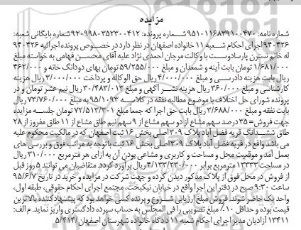 مزایده,مزایده 35 درصد سهم مشاع از دو سهم مشاع از نه سهم نیم طاق مشاع