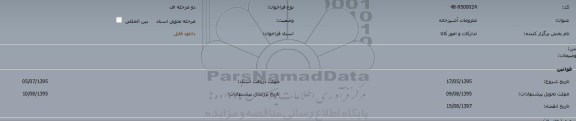 مناقصه ملزومات آشپزخانه