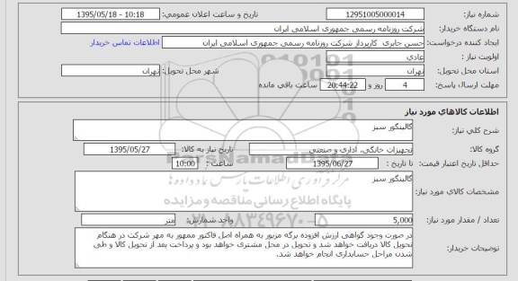 استعلام, استعلام  گالینگور سبز