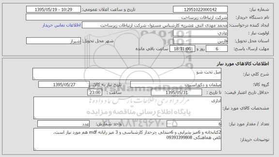 استعلام, استعلام مبل تخت شو