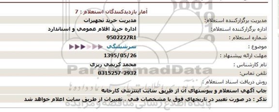 استعلام, استعلام سر شیلنگی  