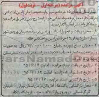 مزایده , مزایده واگذاری محل بوفه مواد غذایی  مرحله اول - نوبت اول