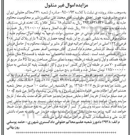 مزایده,مزایده ملک ساختمانی سه طبقه قدمت45سال