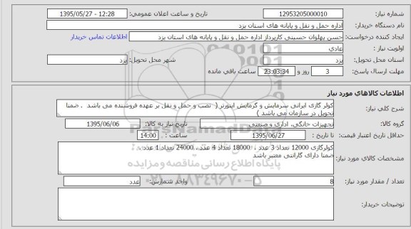 استعلام, استعلام کولر گازی ایرانی سرمایش و گرمایش ...