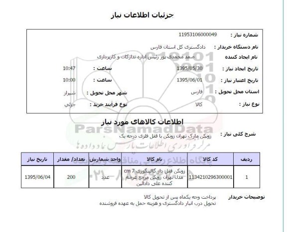 استعلام, استعلام زونکن مارک تهران زونکن با قفل فلزی درجه یک