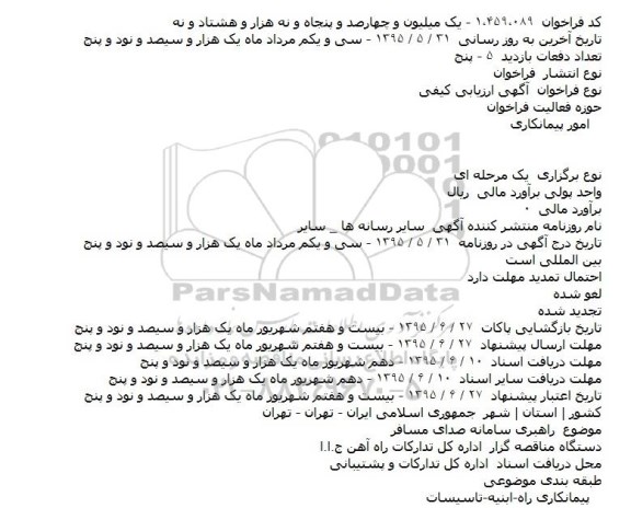 فراخوان,ارزیابی کیفی راهبری سامانه صدای مسافر