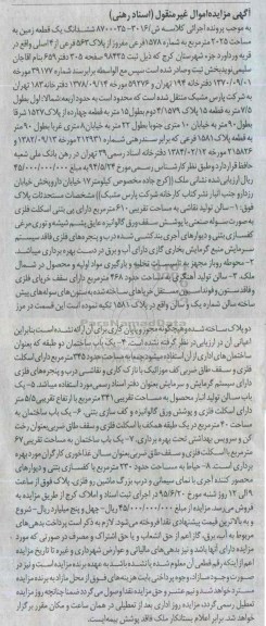 مزایده,مزایده ششدانگ یک قطعه زمین مساحت 2025مترمربع 