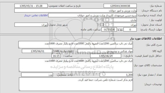 استعلام, استعلام  کیک تی تاپ سالمین