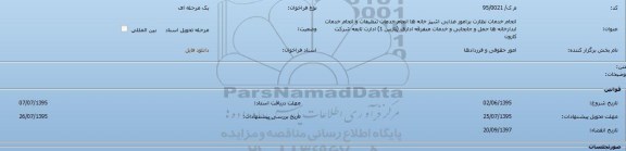 مناقصه, مناقصه  انجام خدمات نظارت بر امور غذایی آشپزخانه ها انجام خدمات تنظیفات و ...