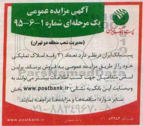 مزایده,مزایده فروش تعداد سی و یک رقبه املاک تملیکی 