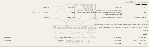 فراخوان, فراخوان انجام خدمات تهیه، طبخ، توزیع غذا و خدمات اتاقداری در مهمانسرای