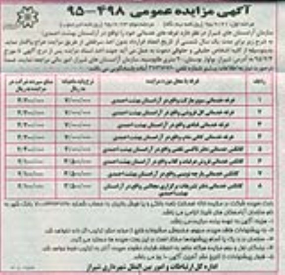 آگهی مزایده عمومی , مزایده غرفه های خدماتی و ... - مرحله دوم 