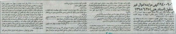 مزایده,مزایده پلاک ثبتی بخش یک