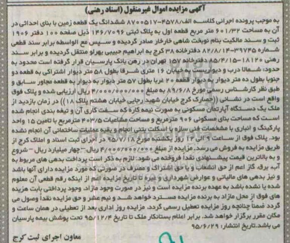 مزایده,مزایده ششدانگ زمین 601.32متر