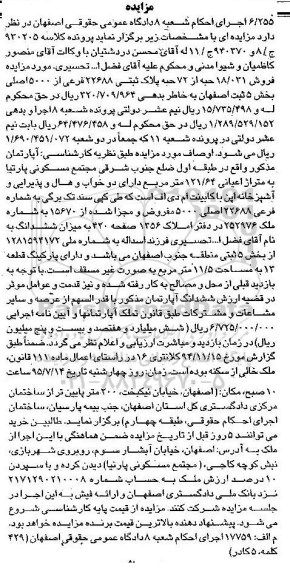 مزایده,مزایده 18.031 حبه از 72 حبه پلاک ثبتی