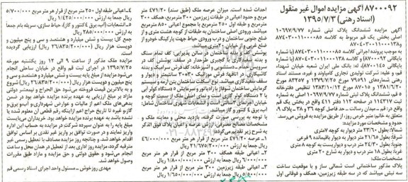 مزایده,مزایده ششدانگ پلاک ثبتی بخش یک قم