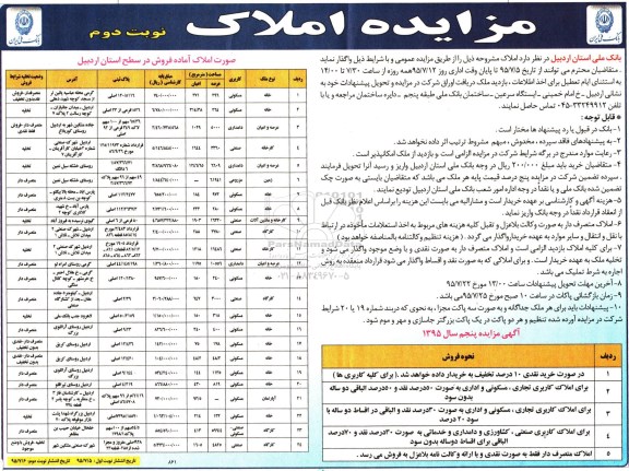مزایده,مزایده واگذاری املاک کاربری صنعتی دامداری نوبت دوم 