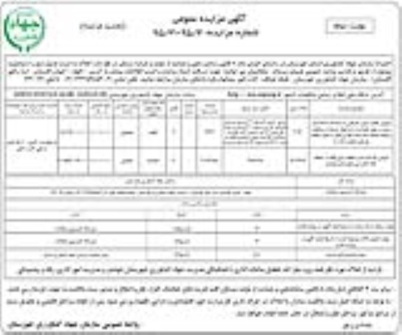 مزایده,مزایده فروش منزل سازمانی و یکباب انبار و قطعه زمین نوبت دوم