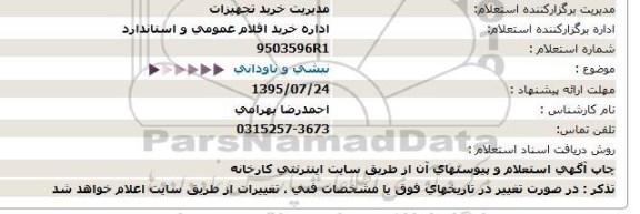 استعلام نبشی و ناودانی