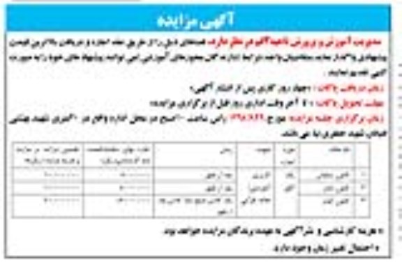 مزایده, مزایده اجاره یک اتاق