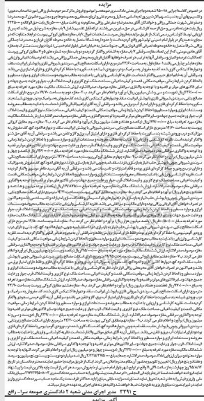 مزایده,مزایده ترکه قابل تقسیم شامل نه باب مغازه