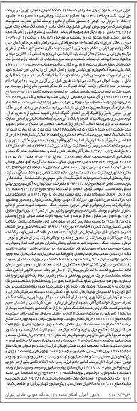 مزایده,مزایده یک دانگ مشاع از ششدانگ مشاع پلاک ثبتی