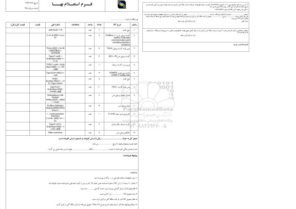 استعلام , استعلام منبع تغذیه ، کارت پروفی باس... - 95.8.8