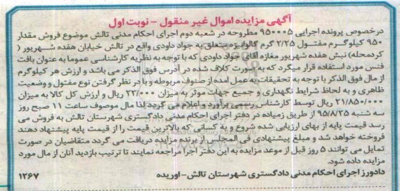مزایده,مزایده 950 کیلوگرم مفتول 2.25 گرم گالوانیزه