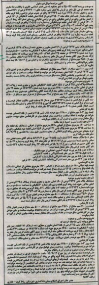 مزایده,مزایده پلاک های ثبتی اموال غیرمنقول