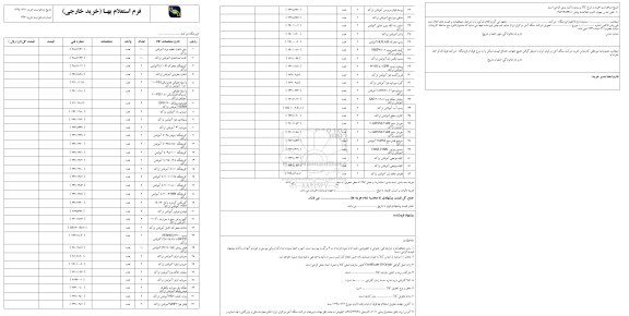 فرم استعلام بهاء, استعلام بهاء خرید سیل شافت تخلیه مواد آمولشن تراک و ...