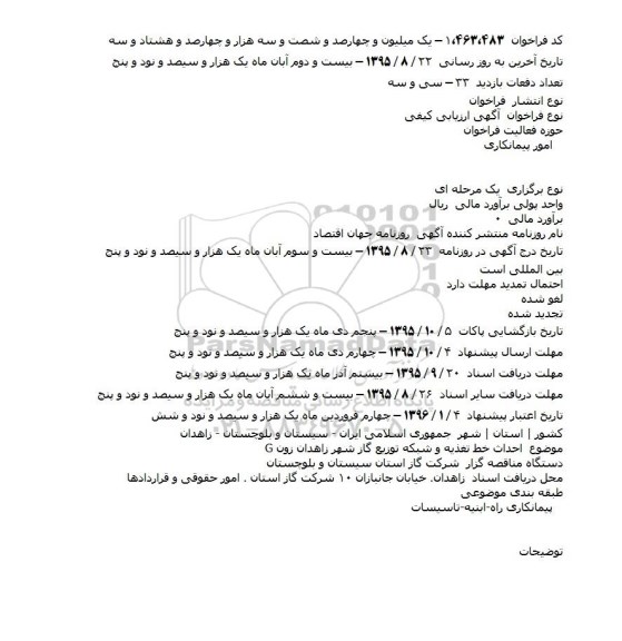 ارزیابی کیفی احداث خط تغذیه و شبکه توزیع گاز شهر زاهدان زون 