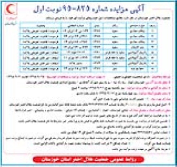 آگهی مزایده, مزایده فروش خودرو از قبیل پیکان سواری و .... نوبت اول