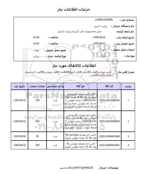 استعلام , استعلام لامپ مهتابی 20 وات ...