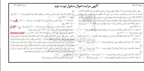 مزایده, مزایده مقدار 4488 جفت کفش مردانه .... نوبت دوم