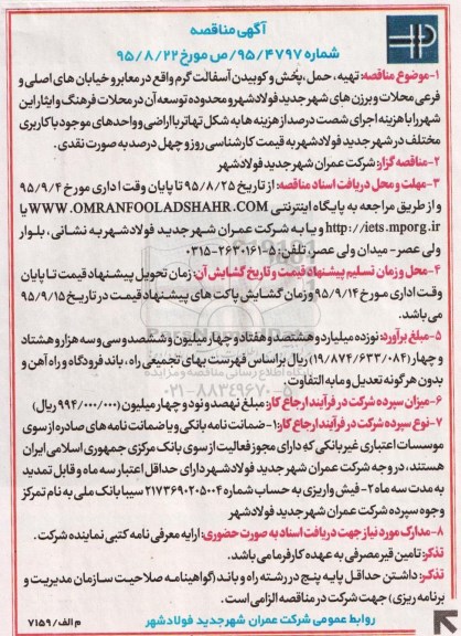 استعلام بهاء , استعلام  تهیه، حمل، پخش و کوبیدن آسفالت گرم
