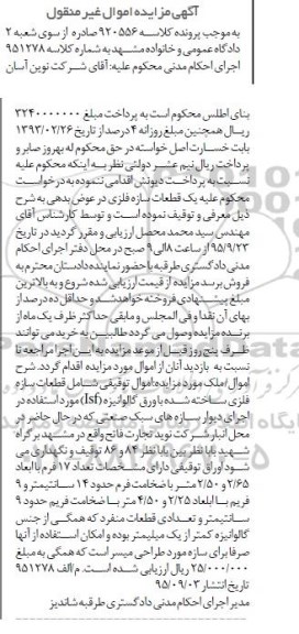 مزایده قطعات سازه فلزی ساخته با ورق گالوانیزه ISF