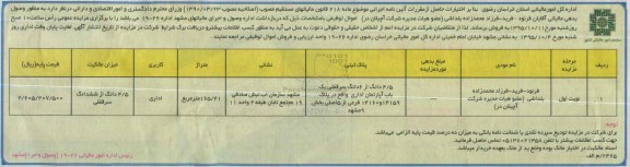 مزایده,مزایده 4.5 دانگ از ششدانگ سرقفلی اپارتمان