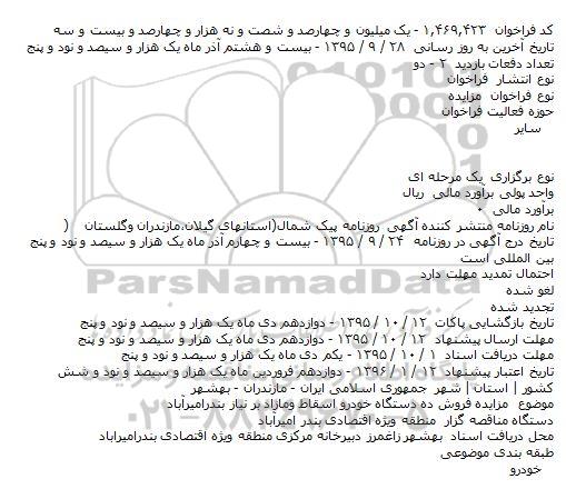 مزایده ، مزایده فروش ده دستگاه خودرو اسقاط و مازاد