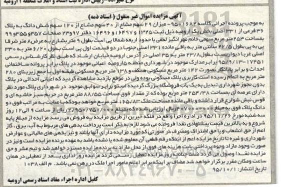 مزایده,مزایده 29 سهم مشاع از 40 سهم مشاع از 120 سهم ششدانگ به پلاک 36 فرعی