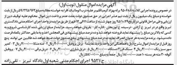 مزایده,مزایده فروش برش پروفیل و کمپرسور و ...