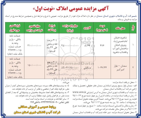 مزایده,مزایده فروش املاک عرصه 476 و 1047/34متر 