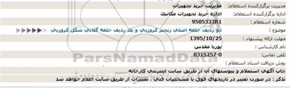 استعلام, استعلام دو ردیف حلقه اصلی زنجیر کروزبی 