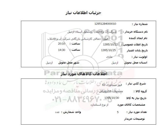 استعلام فیوز مینیاتوری 63